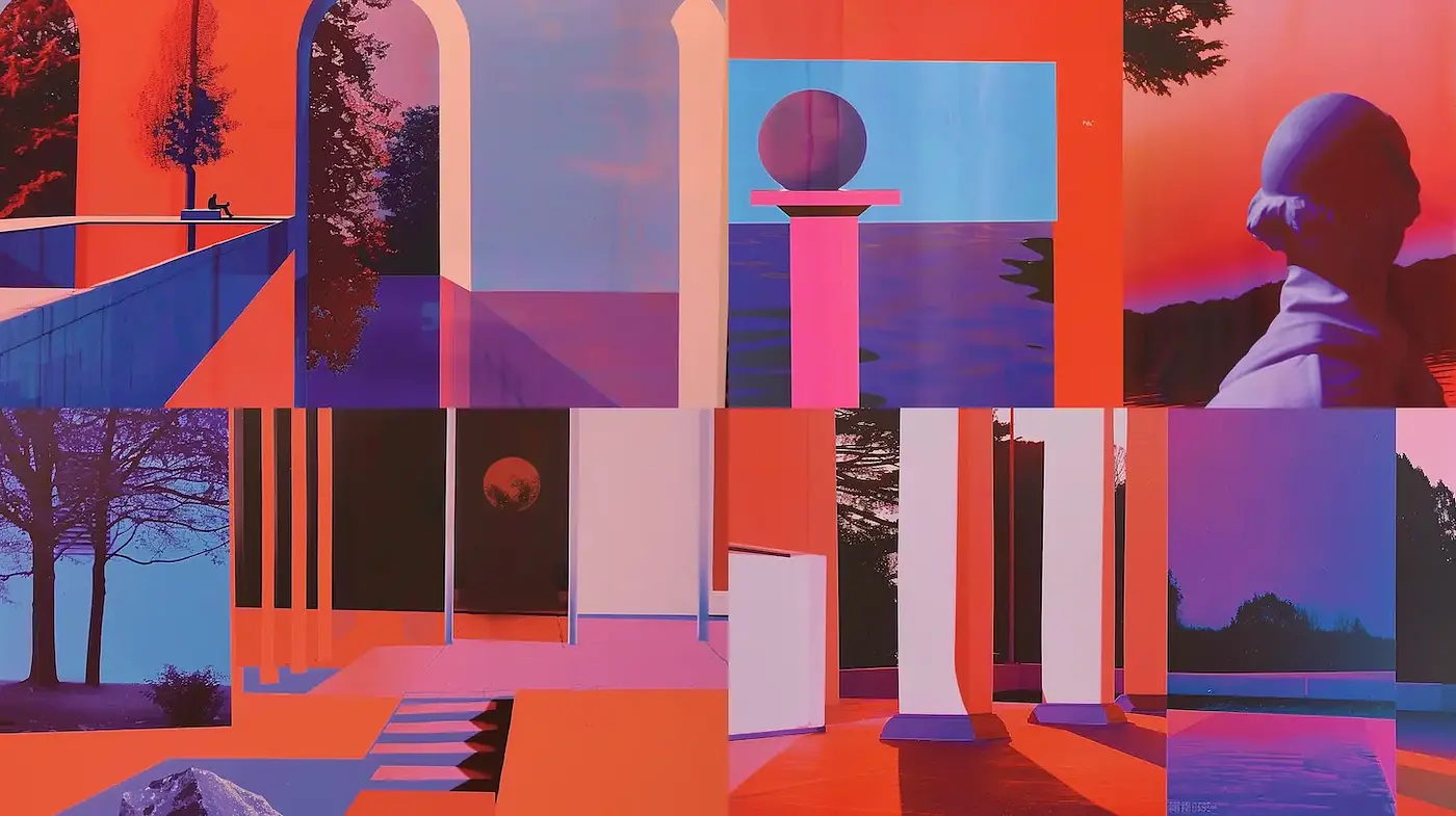 Vibrant Contemporary Visuals with a Surreal Touch - Midjourney sref style