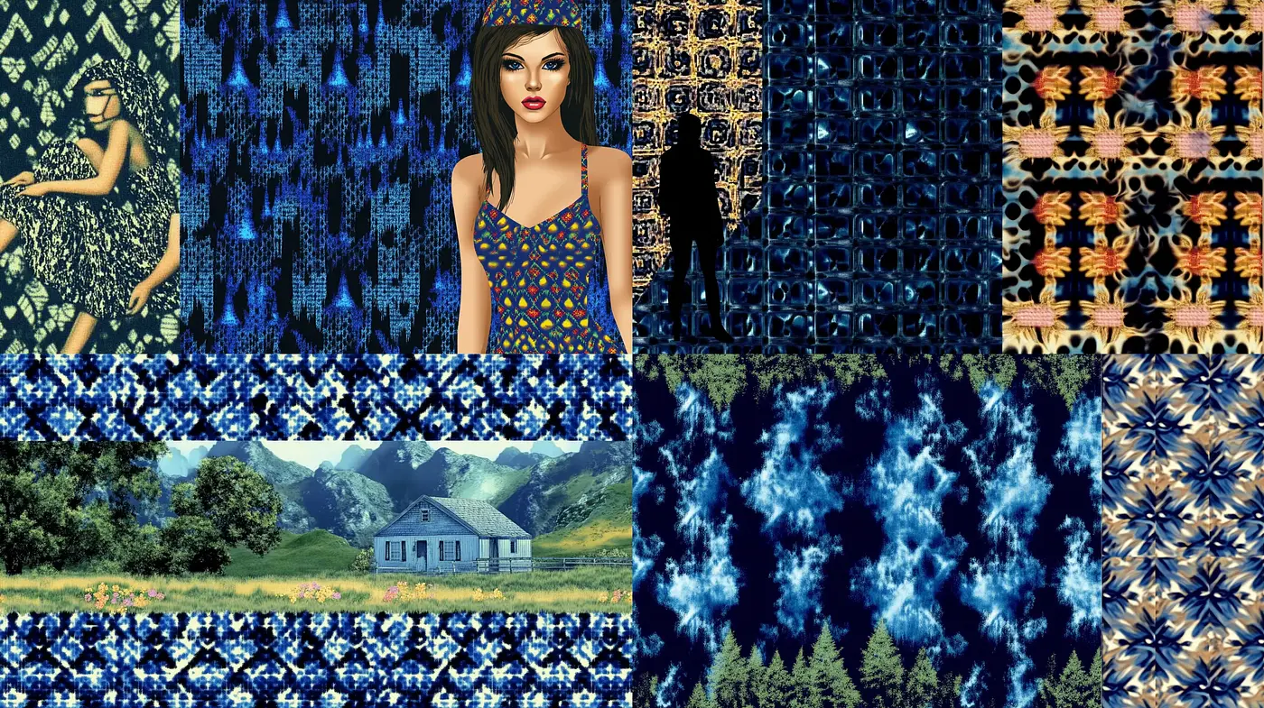 Patterned Mosaic Dreamscape with Surrealist Tones - Midjourney sref style