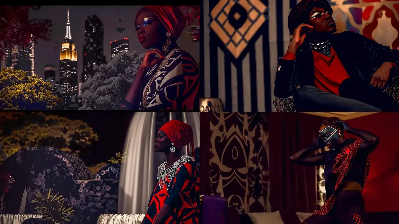 Stylized Portraits with Urban Influences and Rich Textures - Midjourney sref style