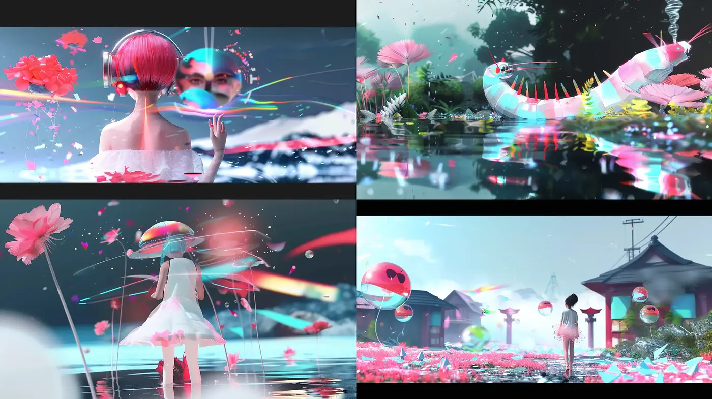 Ethereal Cyberdreams in Luminous Pastel Hues - Midjourney sref style