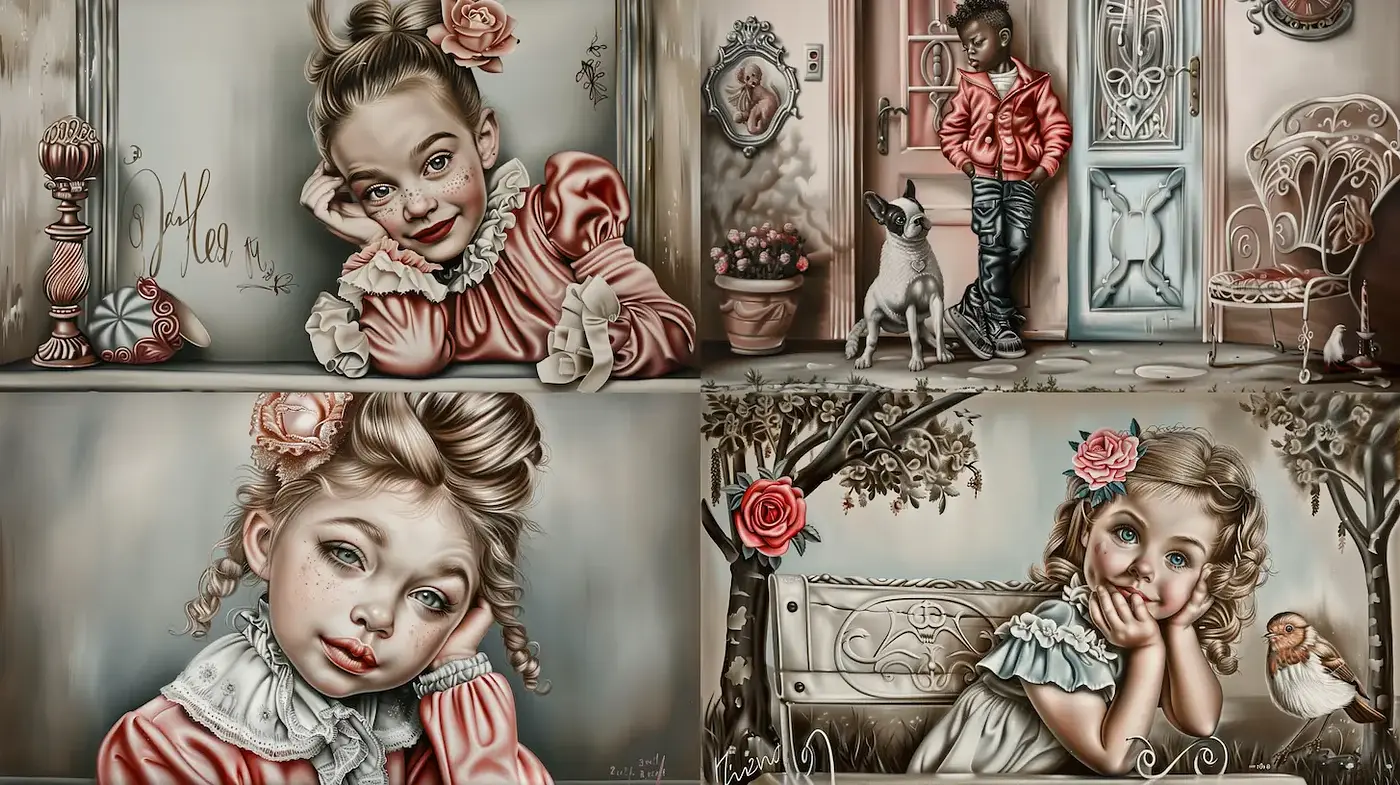 Whimsical and Dreamlike Vintage Aesthetic with a Touch of Nostalgia - Midjourney sref style