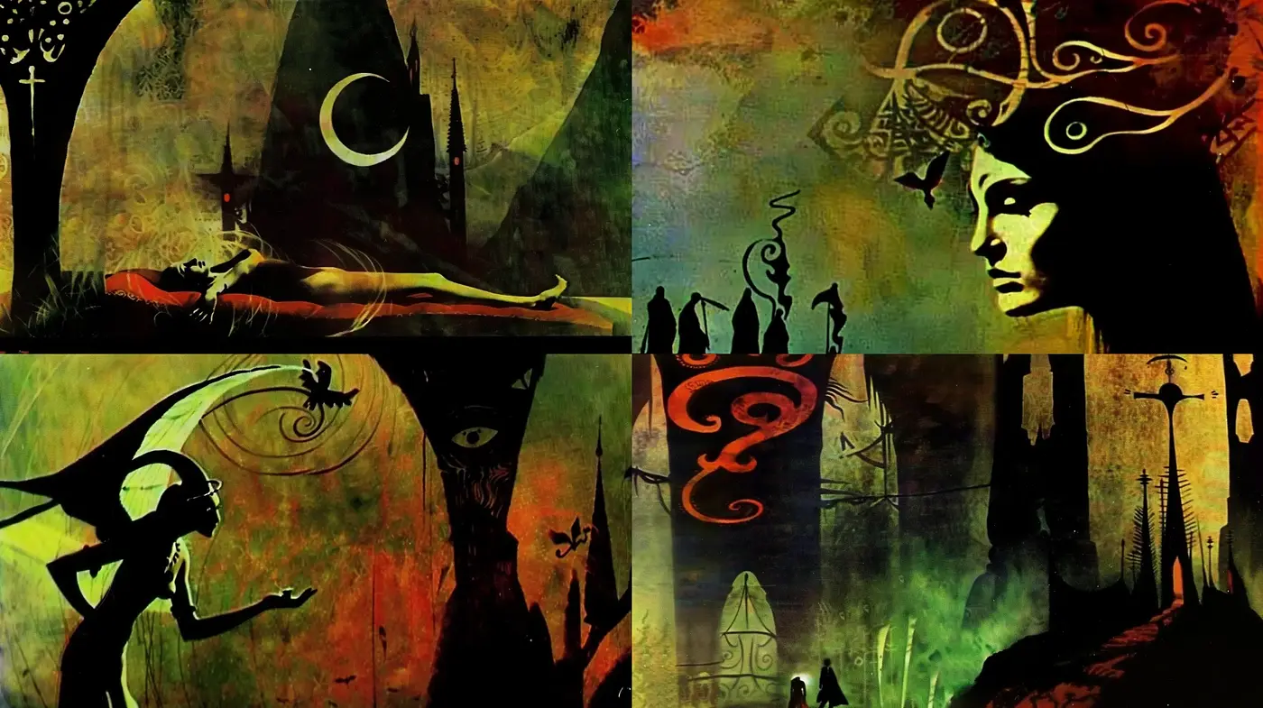 Ethereal Dreamscape of Surreal Shadows and Light - Midjourney sref style