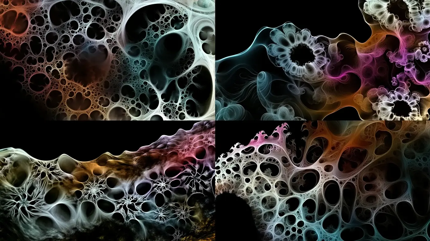 Ethereal Cellular Dreamscapes: A Fusion of Organic Patterns and Radiant Hues - Midjourney sref style