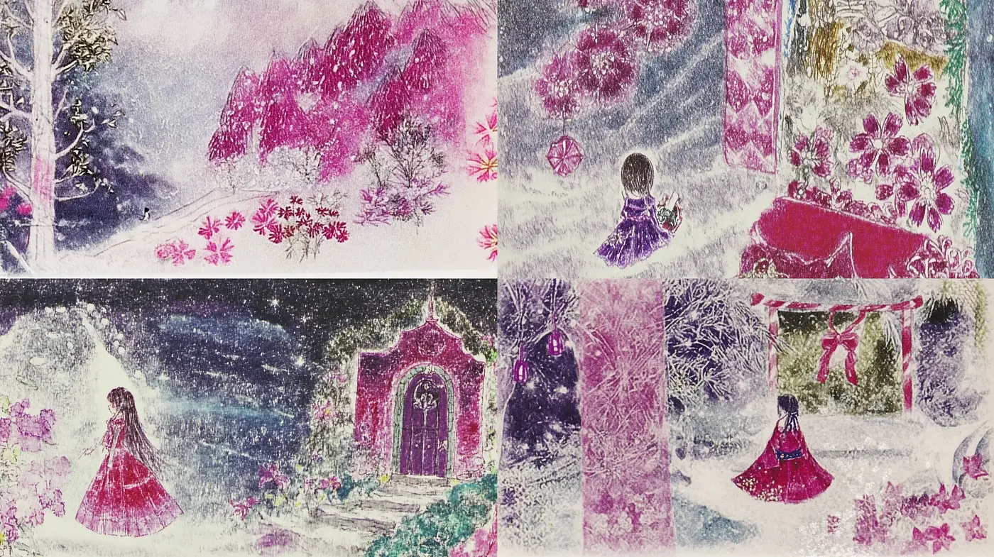 Whimsical Winter Fantasy: A Dreamy Pastel Tale - Midjourney sref style