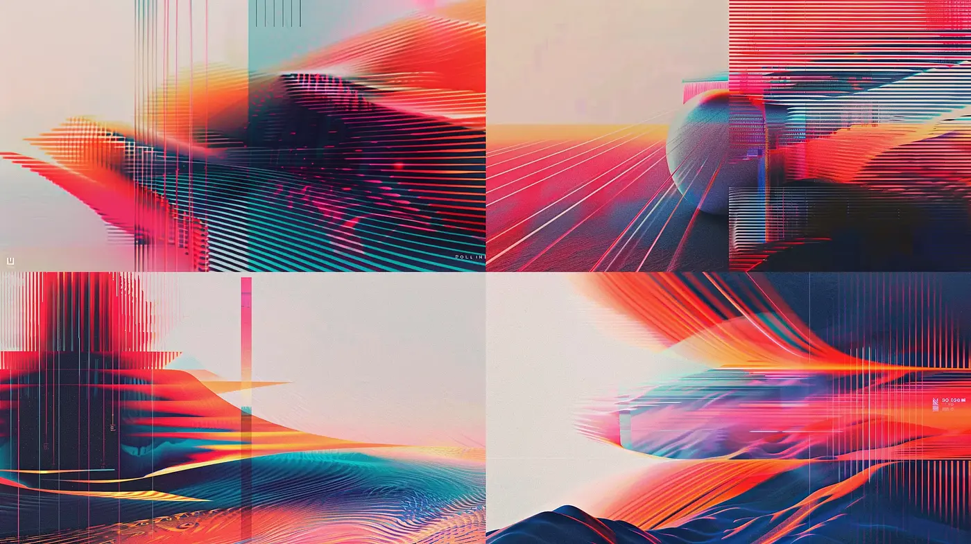 Ethereal Digitized Horizons: A Synesthetic Play of Color and Line - Midjourney sref style