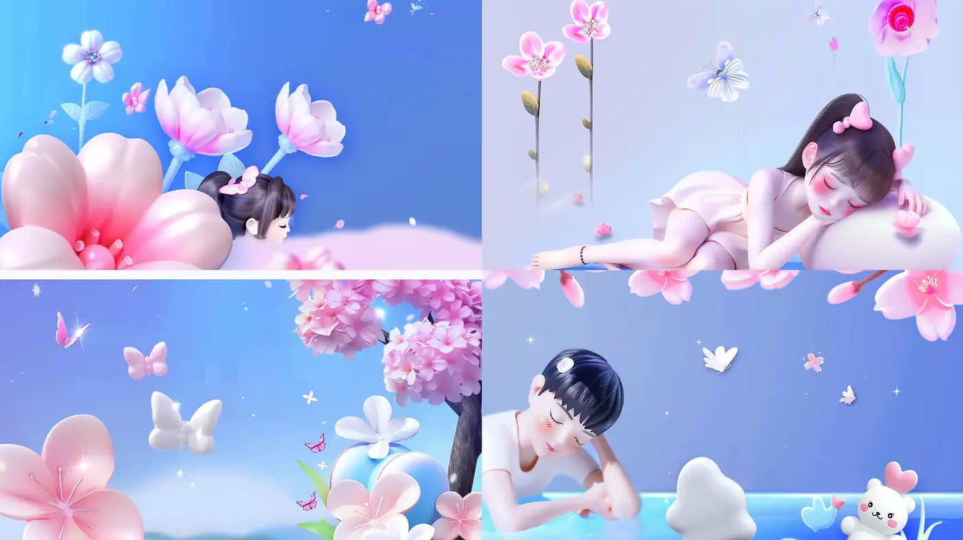Ethereal Pastel Dreamscapes with a Harmonious Anime Essence - Midjourney sref style