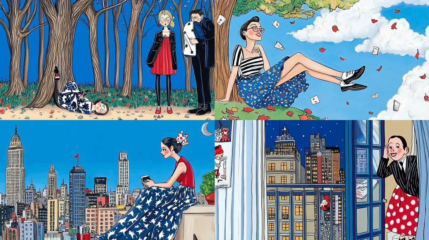 Vibrant Urban Narratives with Pop Art Overtones - Midjourney sref style