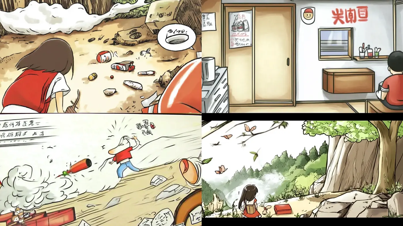 Consistent Hand-Drawn Anime Essence with Earthy Tones - Midjourney sref style