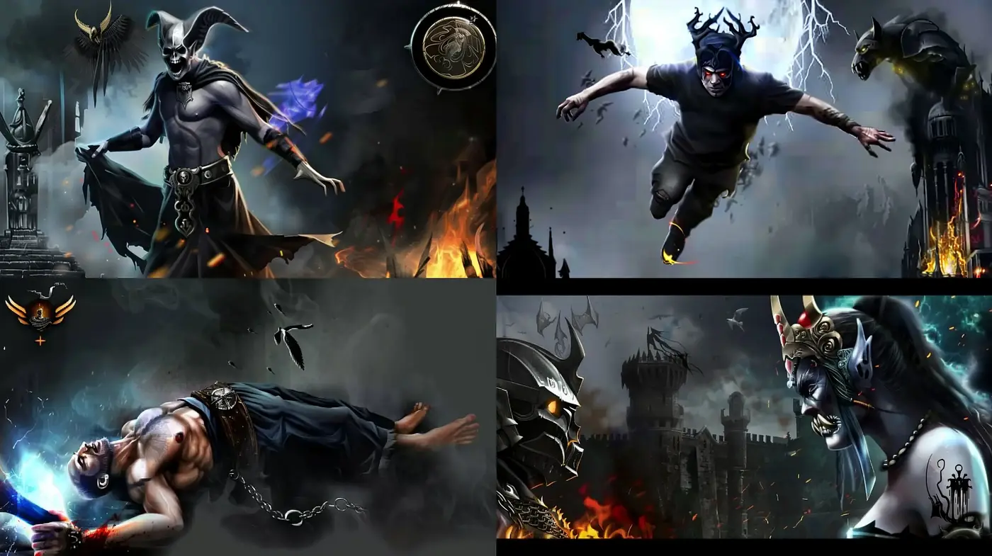 Dark Fantasia: A Fusion of Gothic and Mythological Avatars - Midjourney sref style