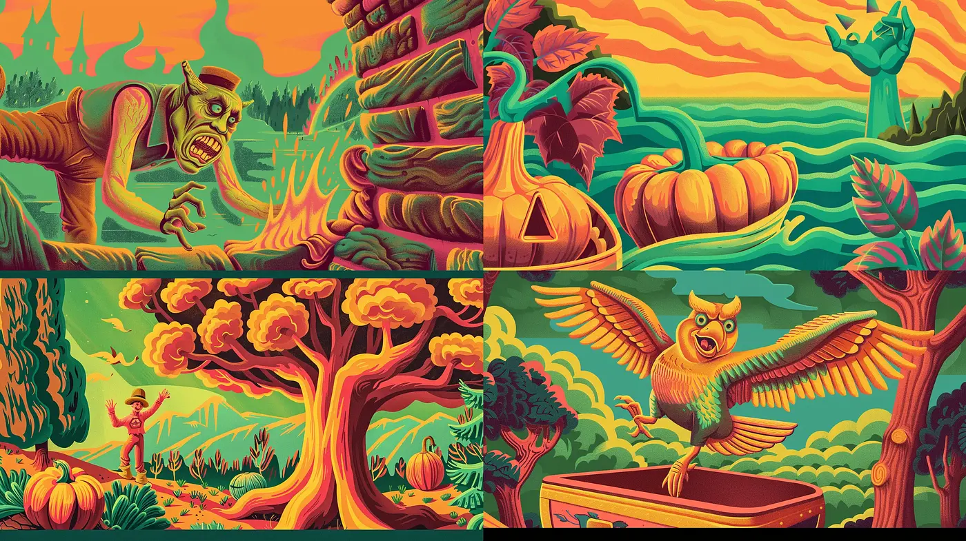 Surreal Fantasy Harvest With Overtones of 20th Century Animation - Midjourney sref style