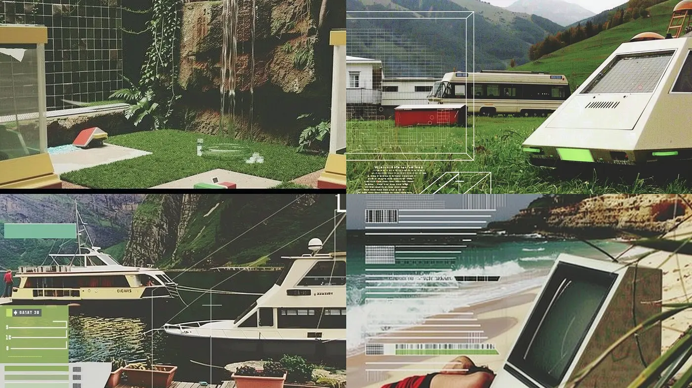 Retrofuturism Revival in Synthetic Imageries - Midjourney sref style
