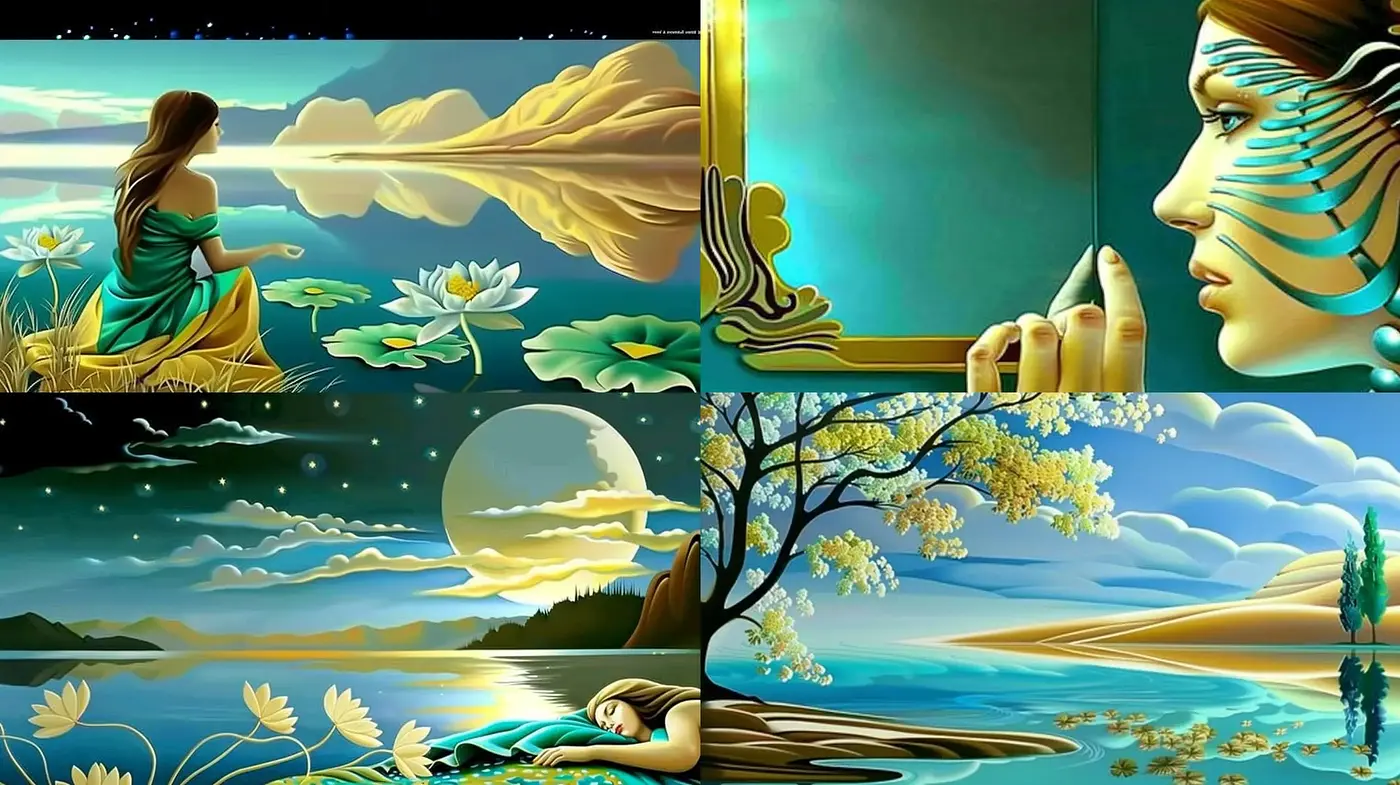 Luminous Dreamscape Artistry with Surreal Nature Elements - Midjourney sref style