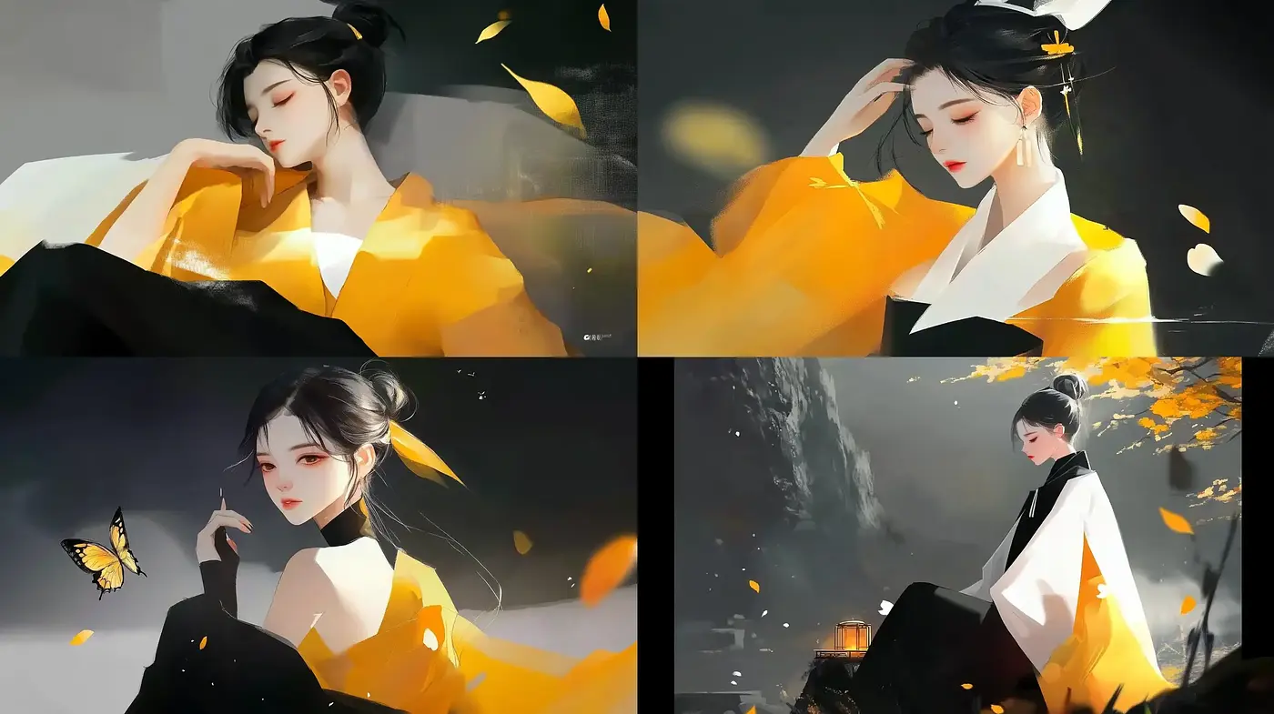 Ethereal Elegance with a Contemporary Asian Artistic Influence - Midjourney sref style