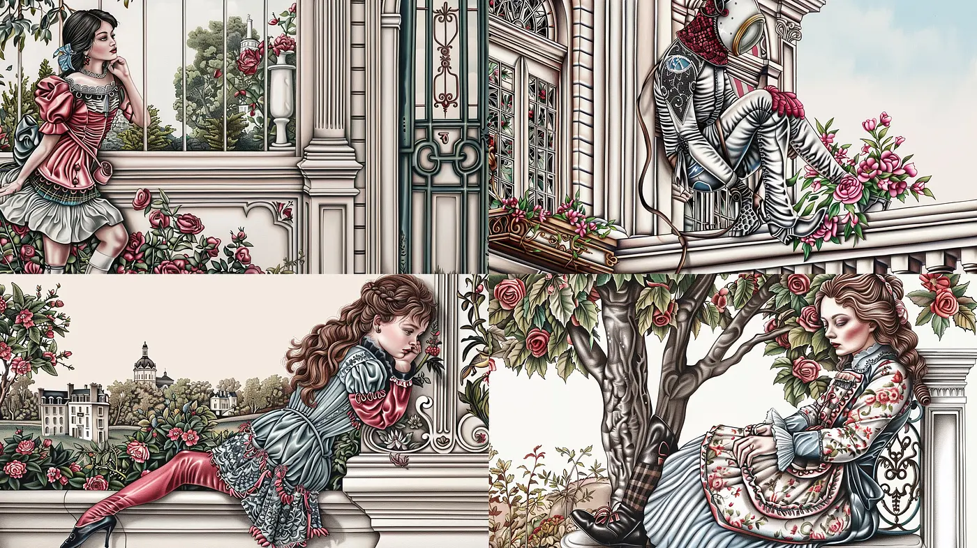 Ethereal Rose-Tinted Nostalgia in Enchanting Pastel Hues - Midjourney sref style