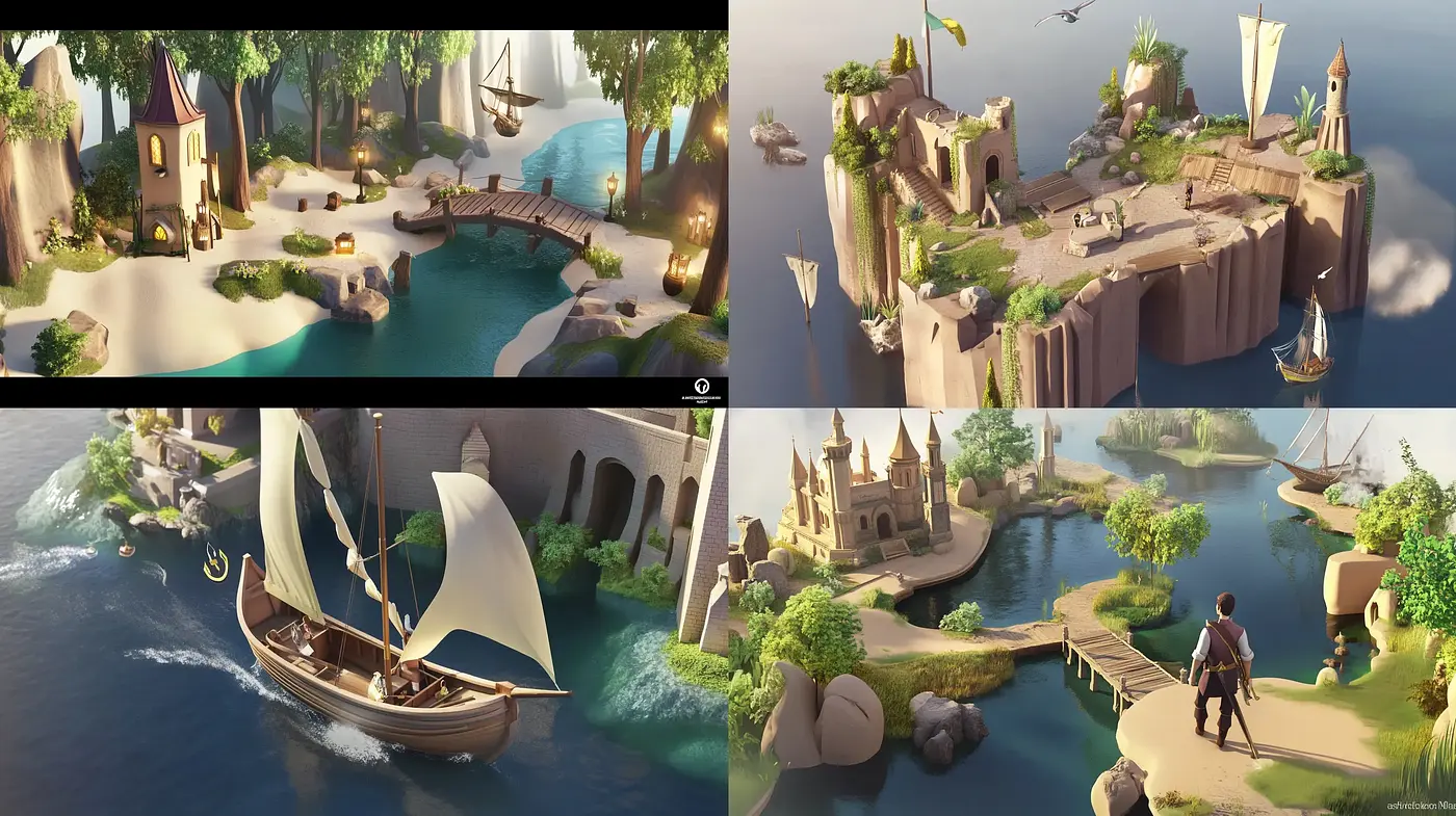 Lush Islet Paradises with Soft-Hued Storybook Charm - Midjourney sref style