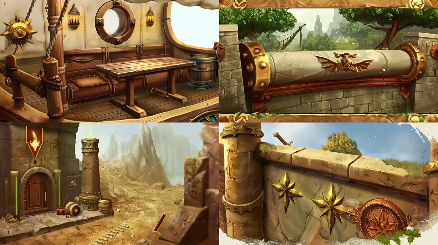 Enchanted Realms of Stylized Fantasy - Midjourney sref style