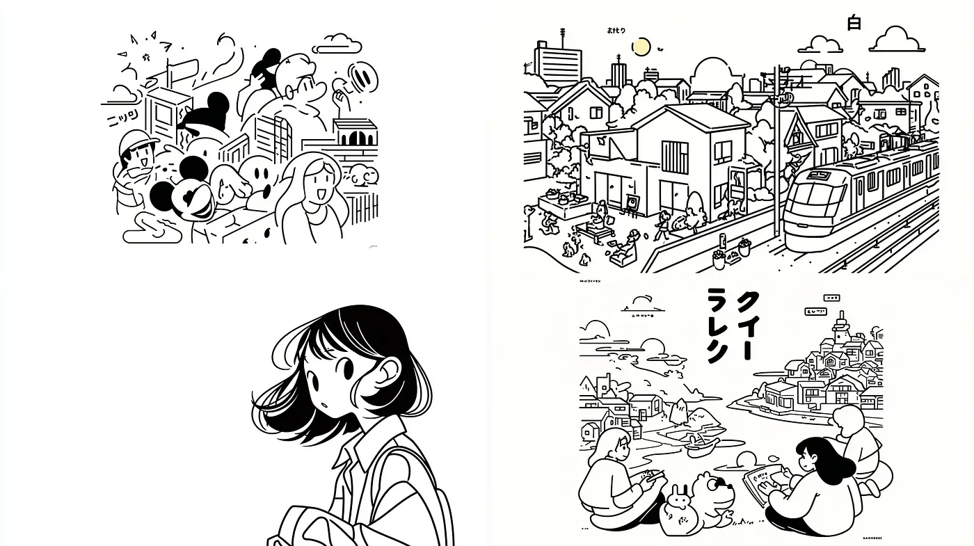 Distinctive Character-Driven Illustrations with Urban Aesthetic - Midjourney sref style