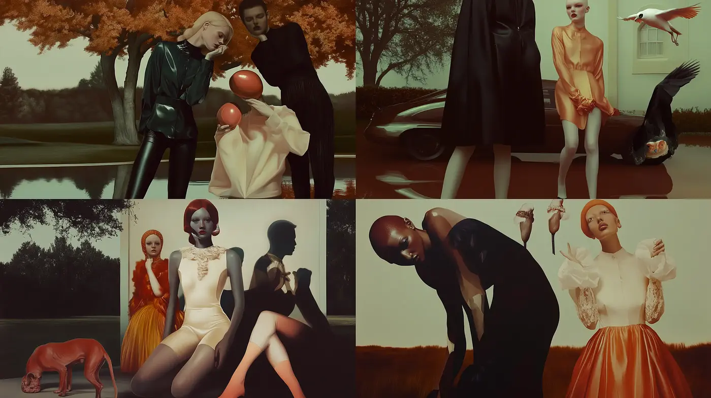 Surreal Elegance with a Whisper of Retro Futurism - Midjourney sref style