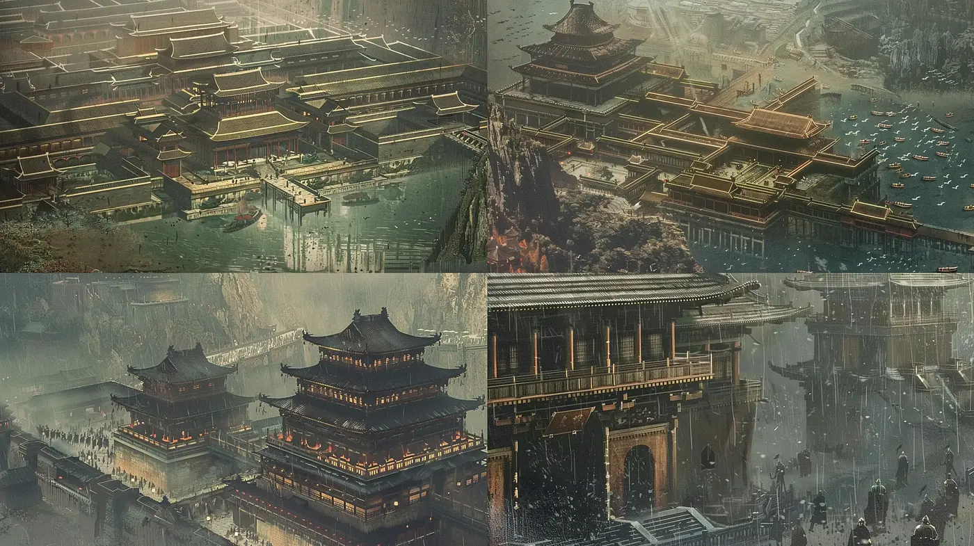 Ethereal Historical Vistas: A Fusion of Cinematic Realism and Dreamlike Ambience - Midjourney sref style