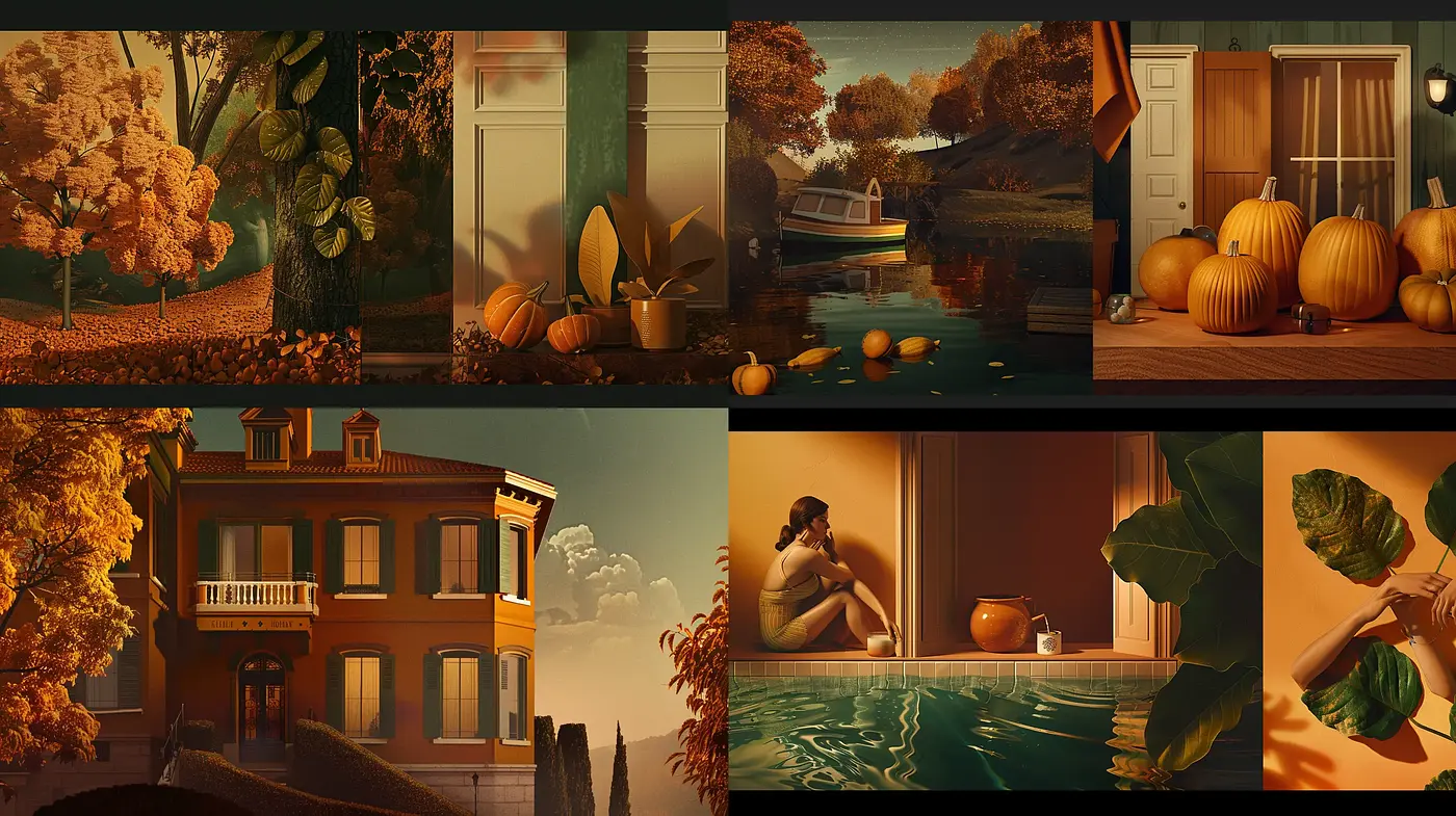 Autumnal Harmony: A Consistent Warm and Nostalgic Visual Mood - Midjourney sref style
