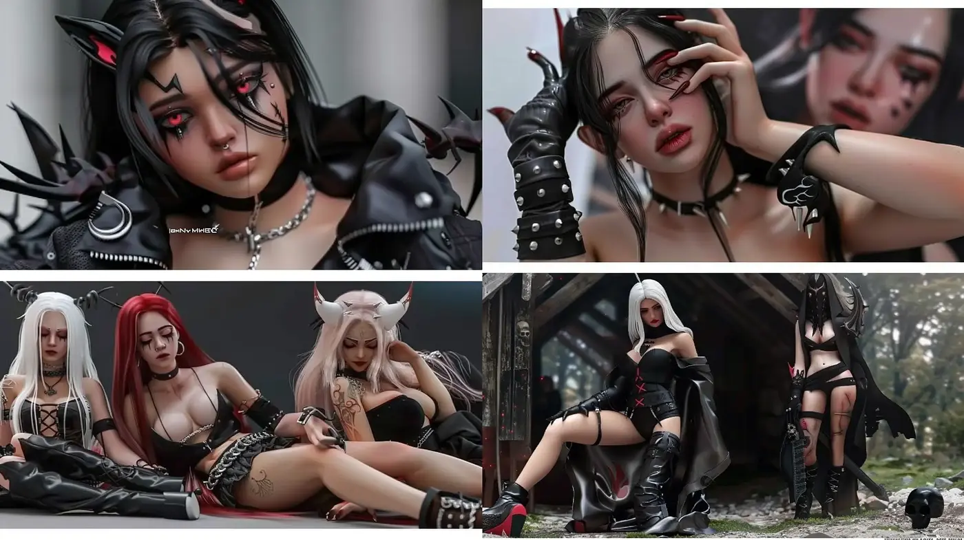Dark Elegance in Monochrome: A Study of Subdued Gothic Anime Realism - Midjourney sref style