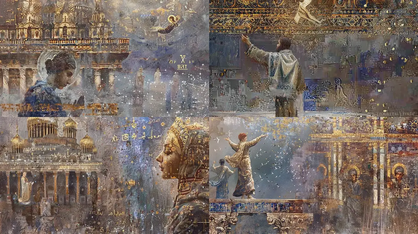 Mystical and Ethereal Visuals with a Touch of Sacred Iconography - Midjourney sref style