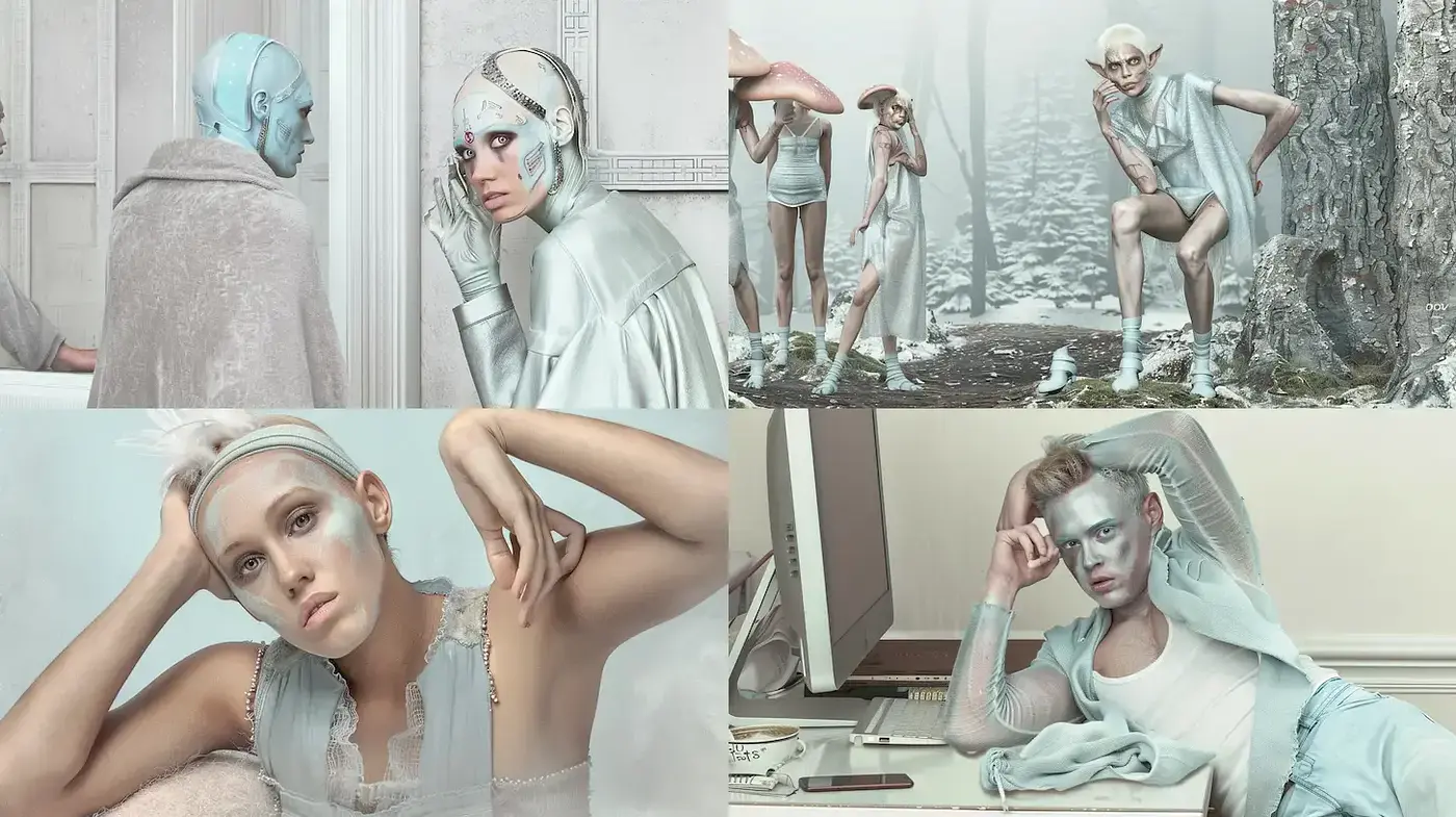 Futuristic Ethereal Aesthetic with a Touch of Surrealism - Midjourney sref style