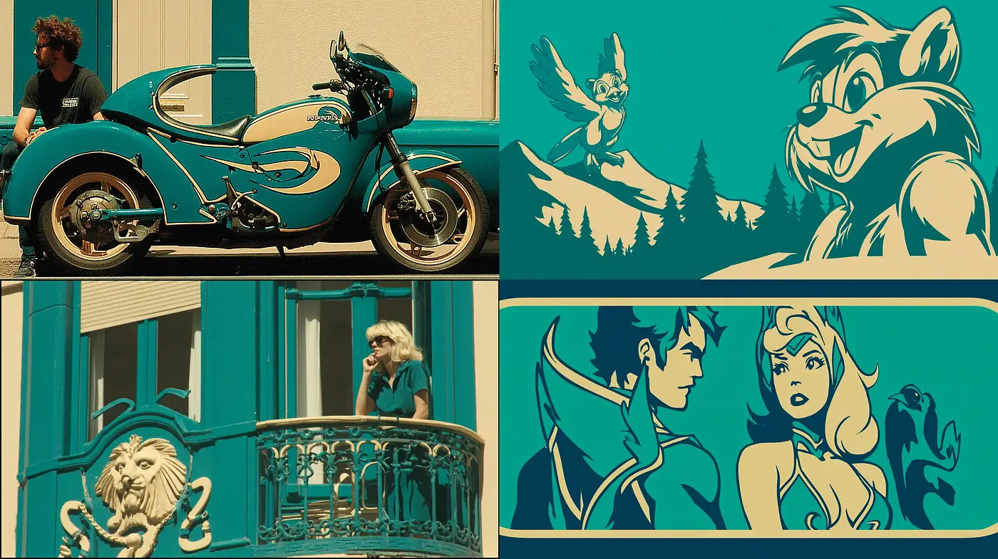 Stylized Retro Aesthetic with Defined Shapes and Textures - Midjourney sref style