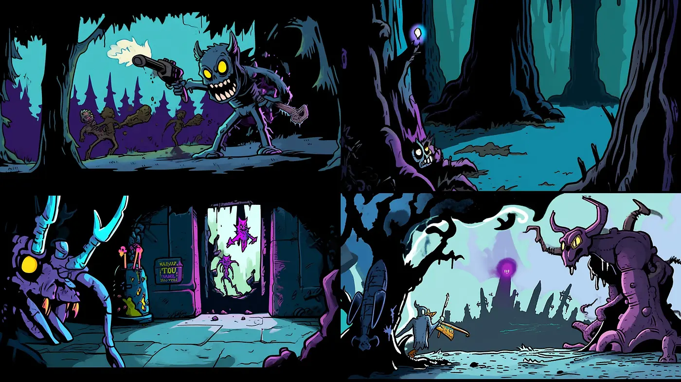 Eerie Enchantment in a Comic-Inspired Fantasy Realm - Midjourney sref style