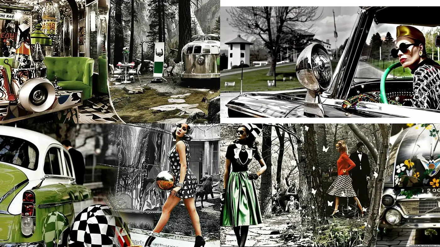 Eclectic Nostalgia with a Splash of Surreal Modernity - Midjourney sref style