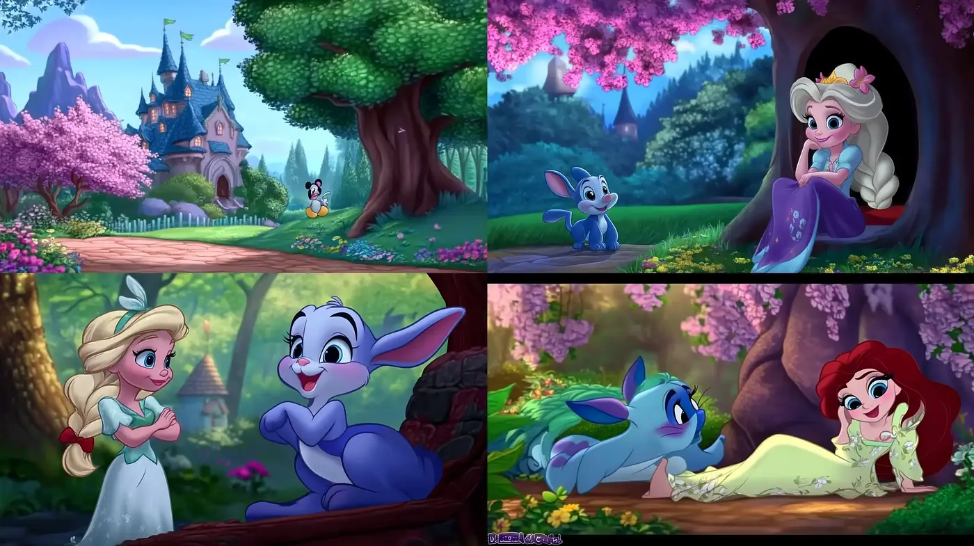 Enchanted Fantasy Landscape with Timeless Animated Appeal - Midjourney sref style