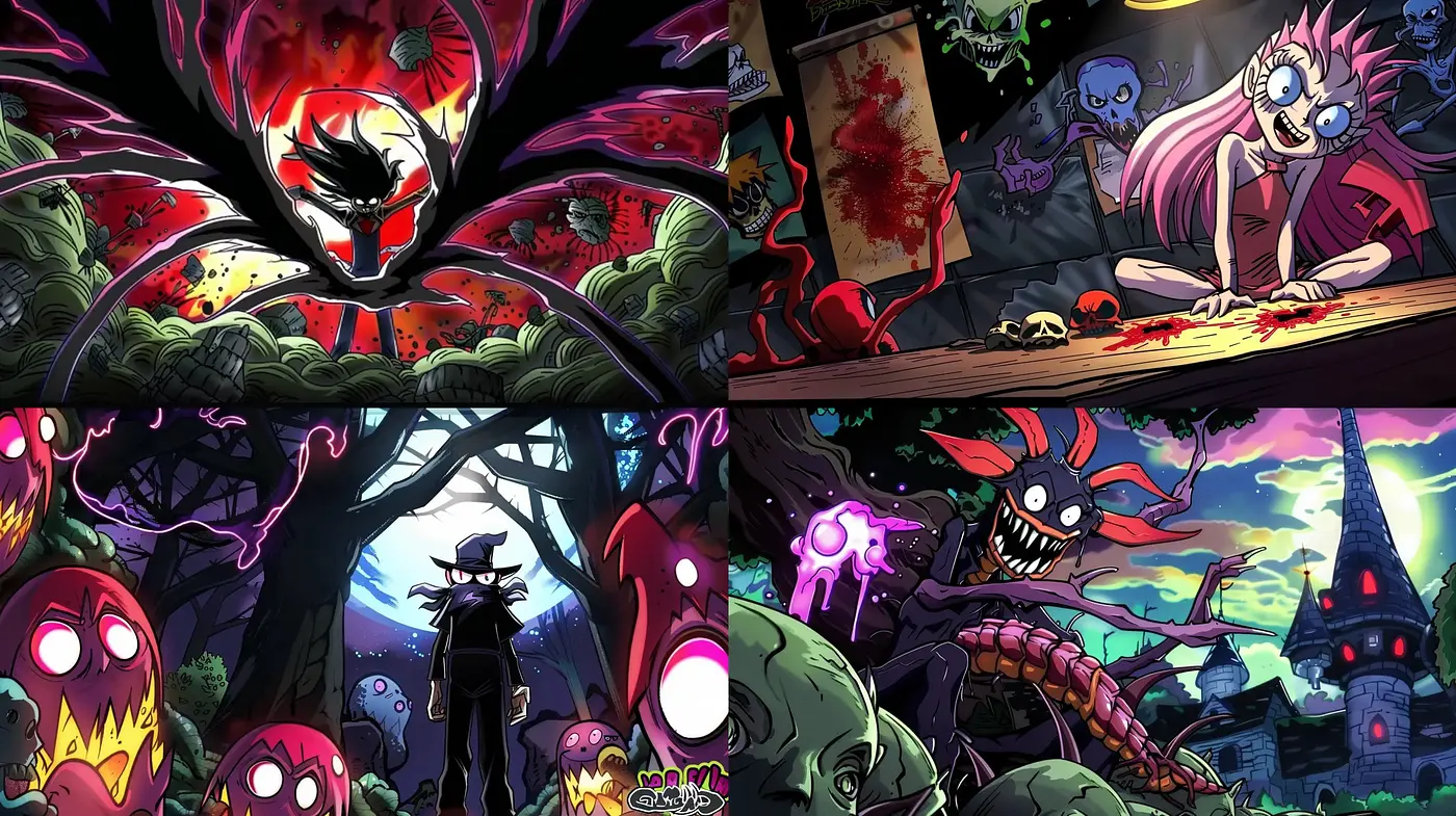Vibrant and Expressive Animated Fantasy Illustration - Midjourney sref style