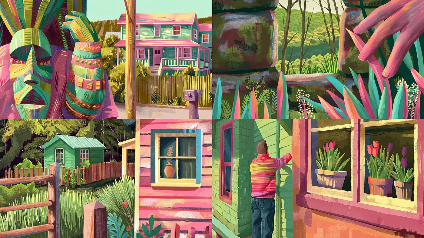 Pastel Storybook Illustrations with Expressive Brushwork - Midjourney sref style