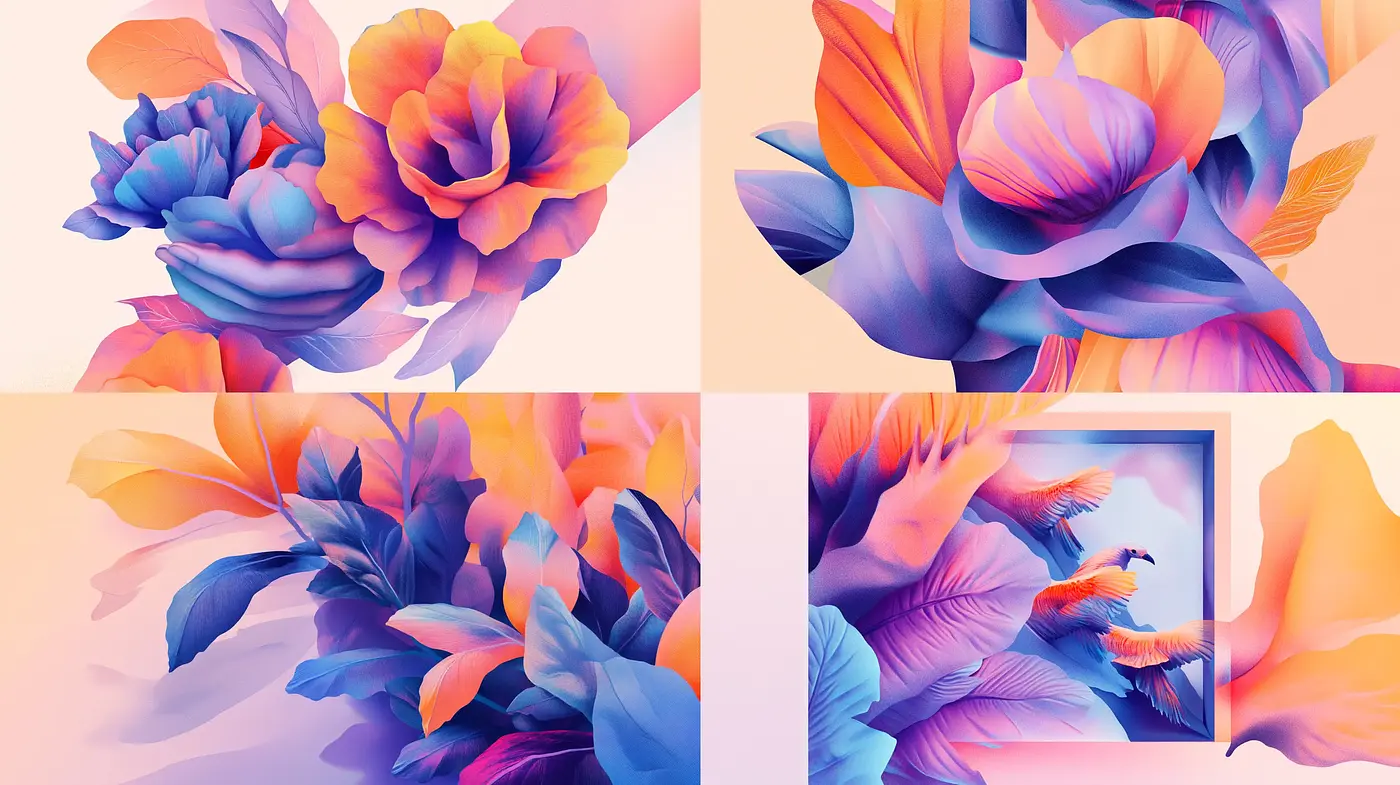 Surreal Pastel Dreamscapes: A Consistency of Ethereal Floral Majesty - Midjourney sref style