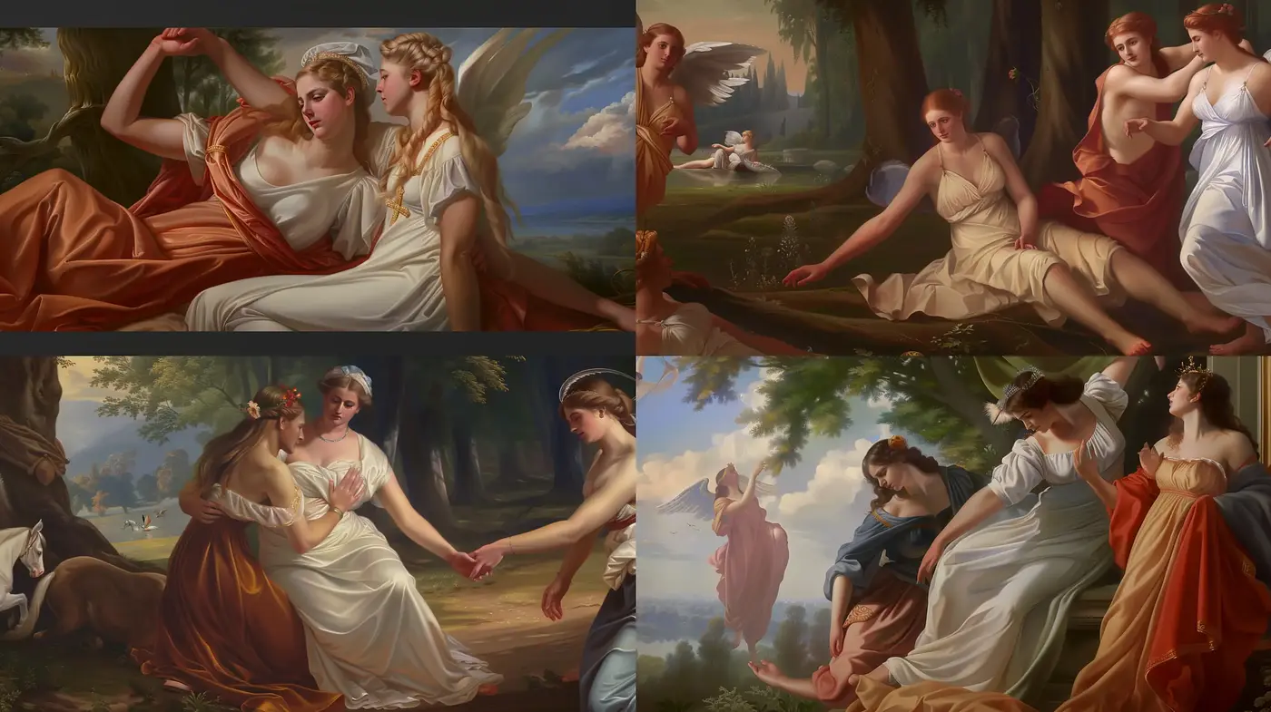 Ethereal Classicism: A Consistent Homage to Neoclassical Paintings - Midjourney sref style