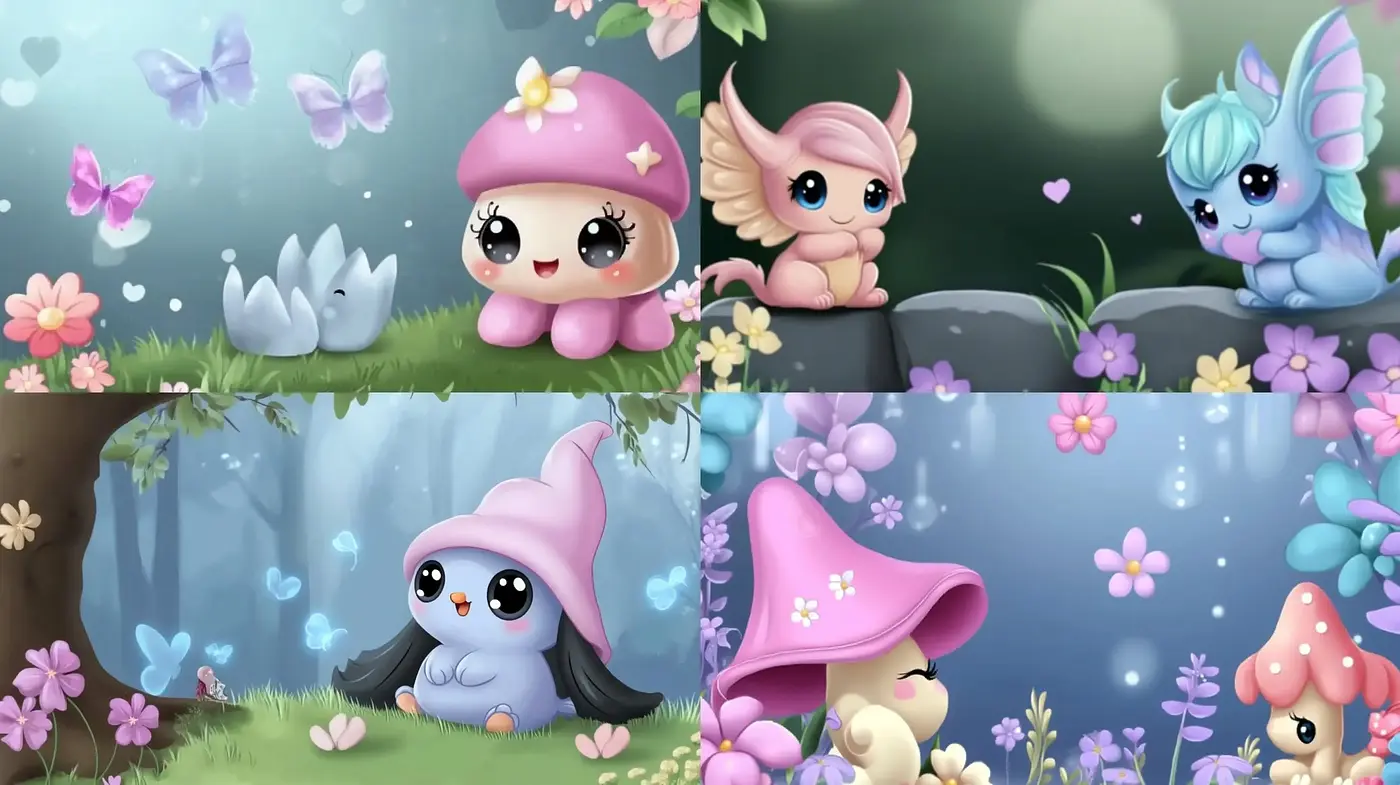 Enchanting Whimsical Forest: A Consistent Journey Through Chibi Fantasy - Midjourney sref style