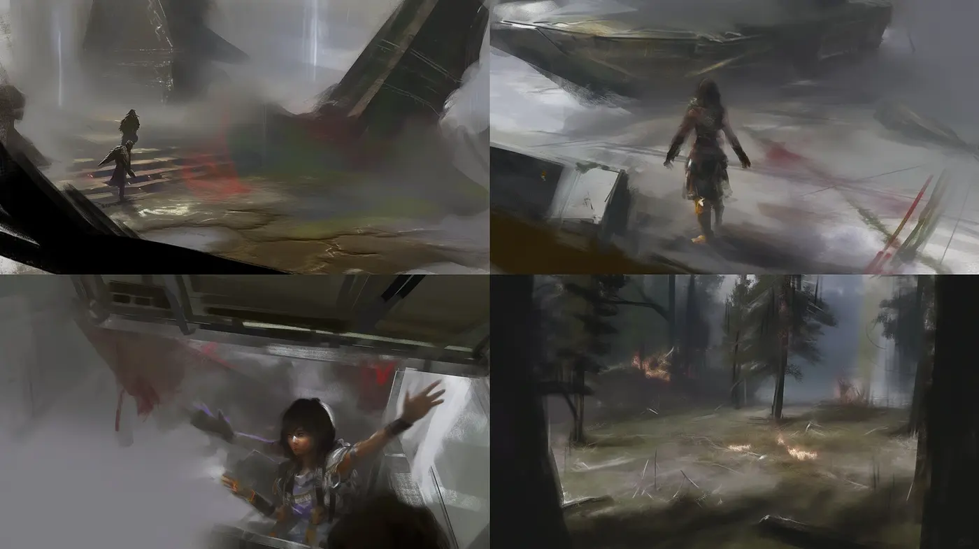 Ethereal Brushstrokes and Diffused Light: A Visual Symphony in Muted Earth Tones - Midjourney sref style
