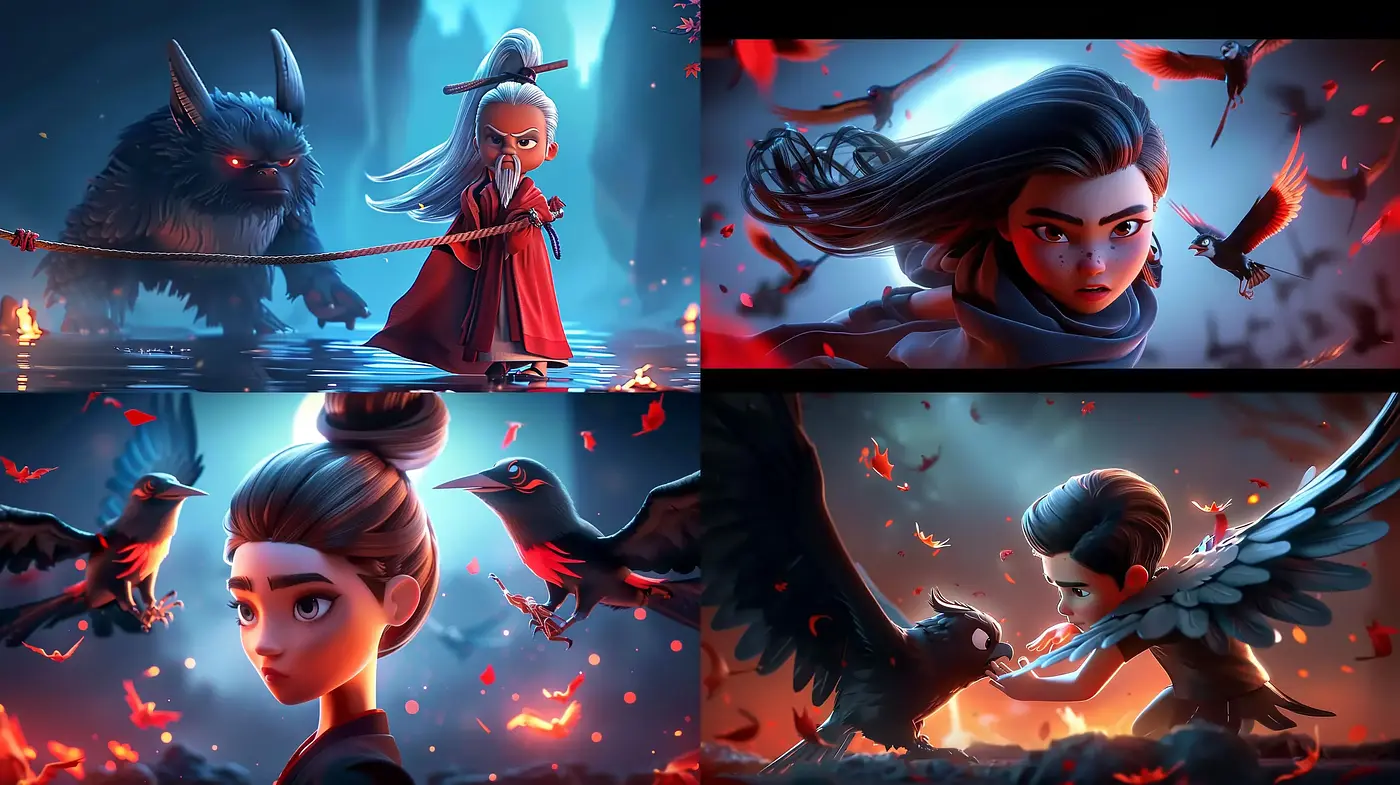 Epic Cinematic Digital Illustration with Luminous Fantasy Undertones - Midjourney sref style
