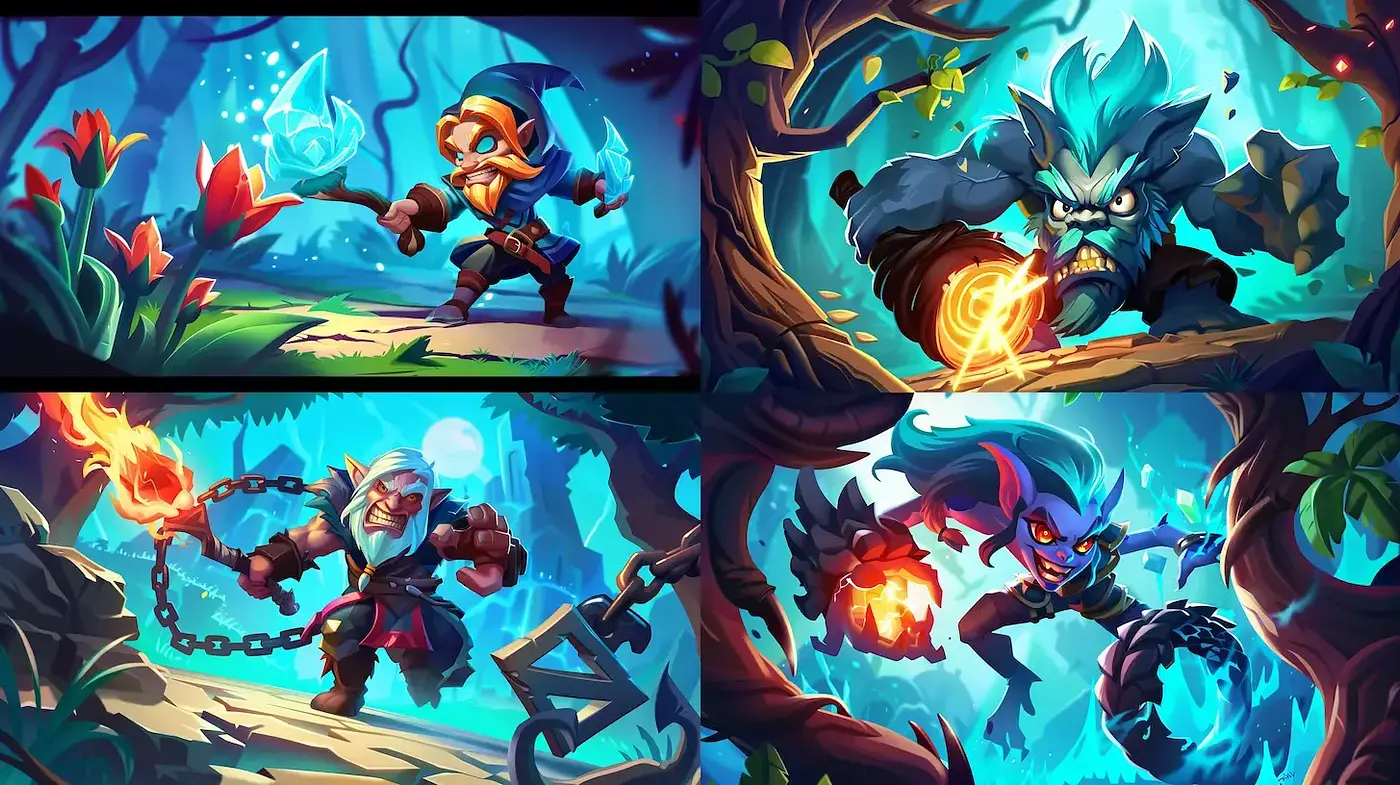 Vibrant and Dynamic Cartooning with a Fantasy Edge - Midjourney sref style