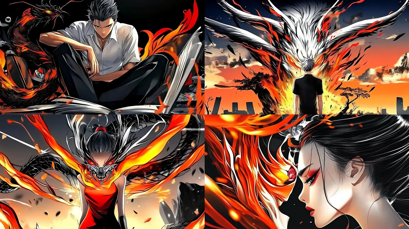 Vibrant Anime-Inspired Dynamic Illustrations - Midjourney sref style