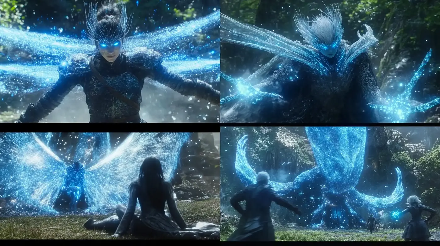 Luminous Ethereal Fantasy with Dynamic Energy Flow - Midjourney sref style