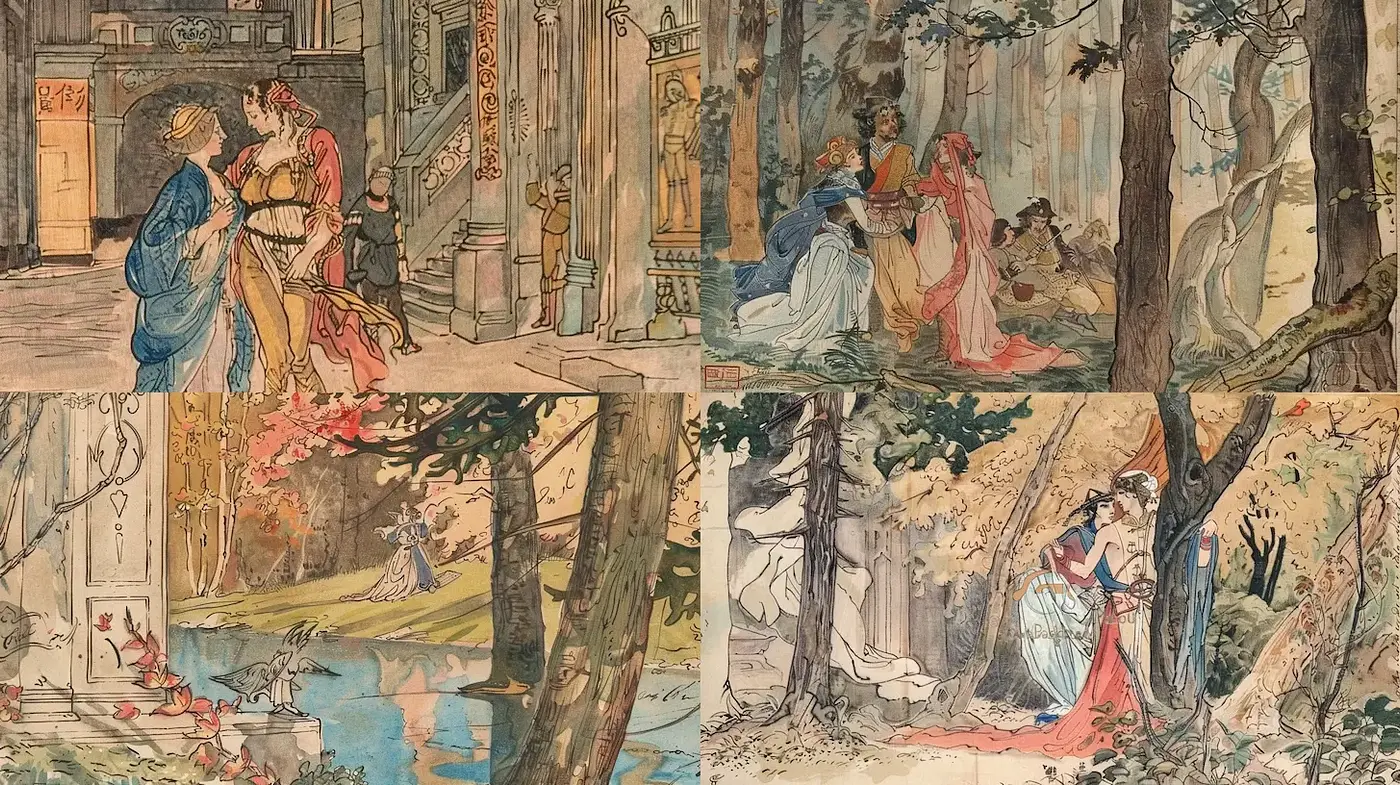 Charming and Ethereal Watercolor Scenes with a Touch of Nostalgia - Midjourney sref style