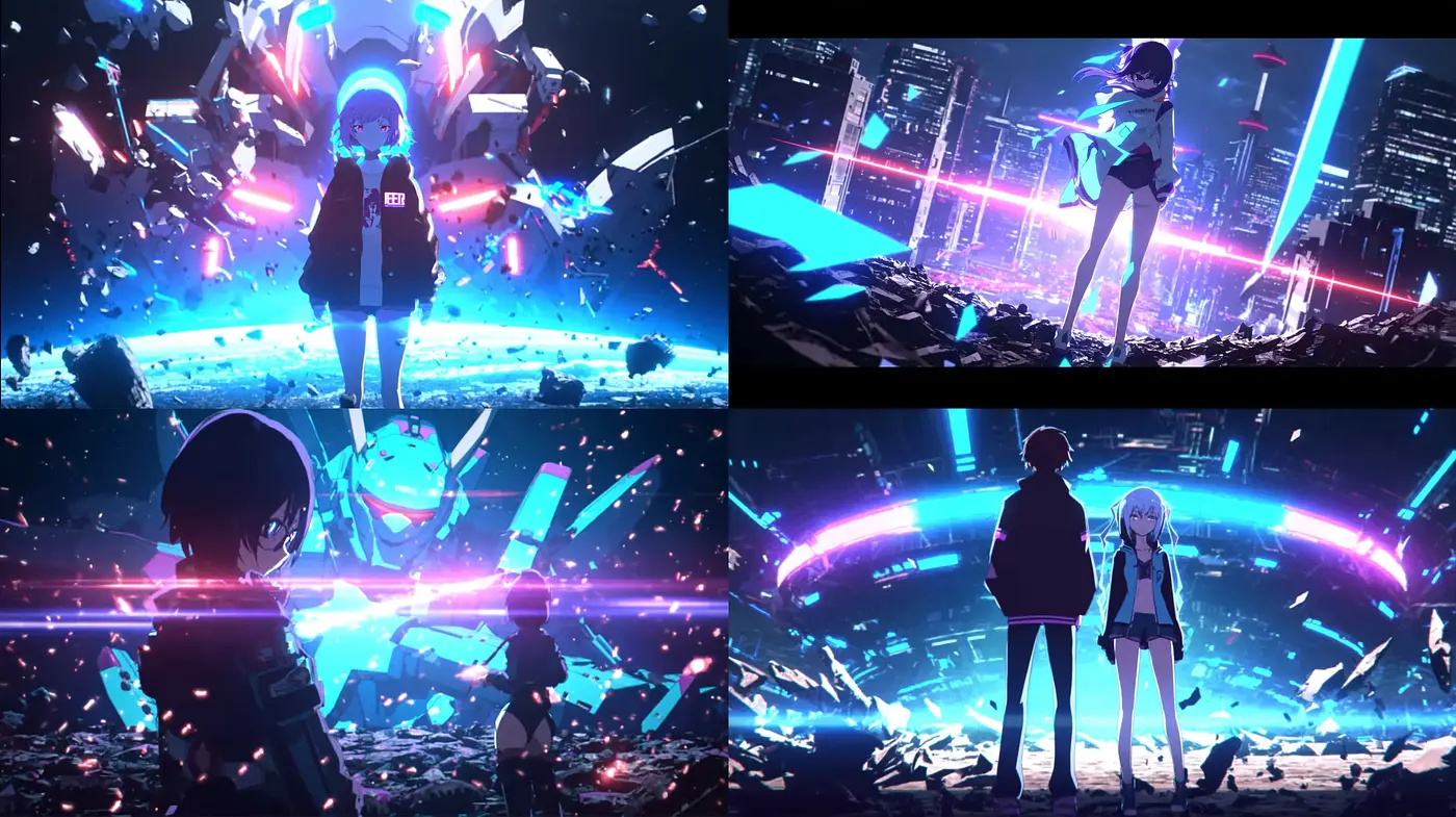 Futuristic Cyberpunk Aesthetic with Dynamic Lighting and Motion - Midjourney sref style