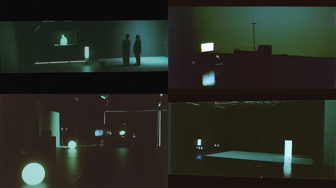 Ethereal Nocturnal Visions: A Cinematic Dance of Light and Shadow - Midjourney sref style