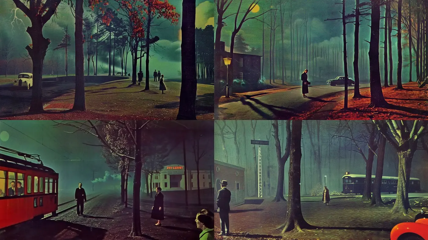 Twilight Ambiance with Surrealist Overtones - Midjourney sref style