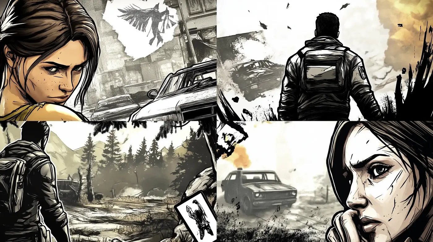 Dramatic Graphic Novel Artistry with Earthy Tones and Dynamic Shadows - Midjourney sref style