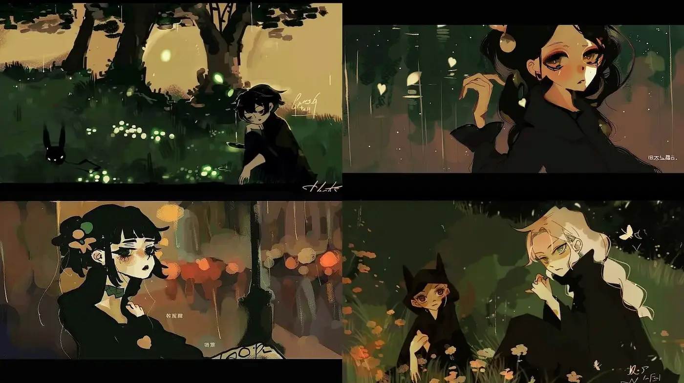 Ethereal and Enigmatic Dark Fantasy Art Style - Midjourney sref style