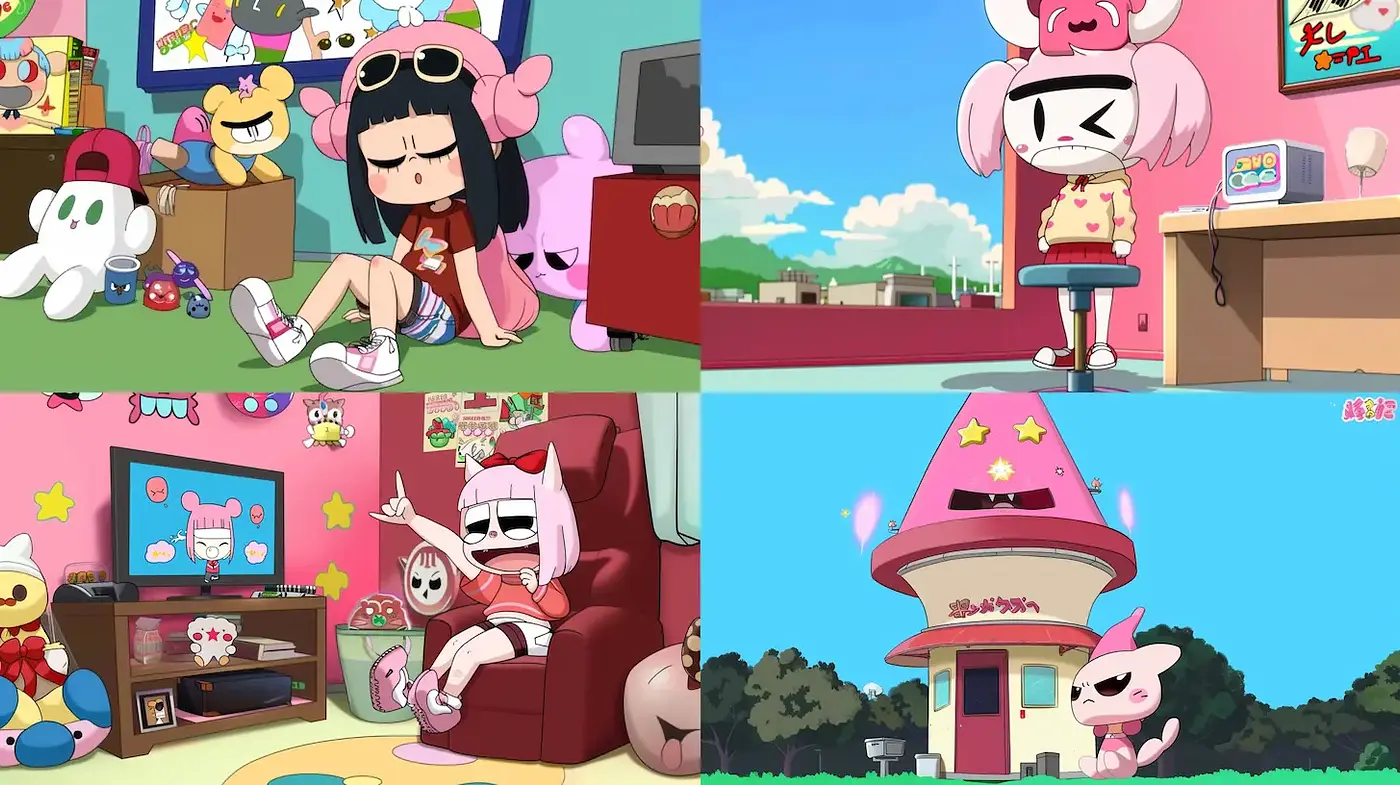 Playful and Whimsical Cartoon Aesthetic with a Cozy Vibe - Midjourney sref style
