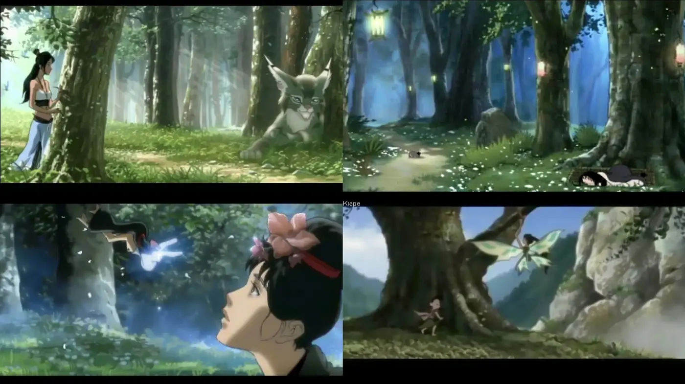 Enchanted Forests and Ethereal Lights: A Homage to Anime Serenity - Midjourney sref style