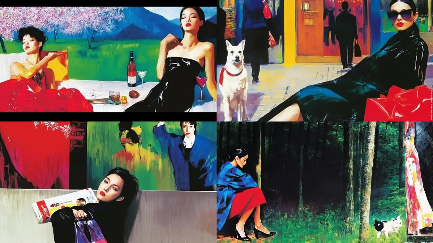 Elegant Strokes of Post-Impressionist Vivacity and Poise - Midjourney sref style